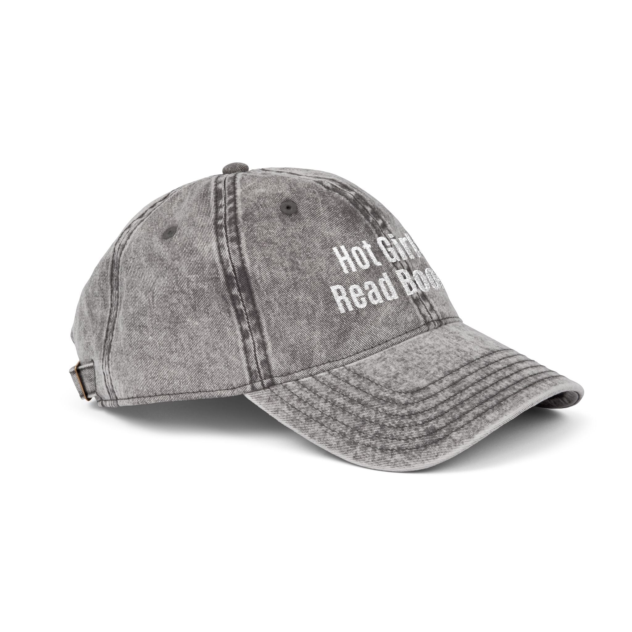 Embroidered 'Hot Girls Read Books' Vintage Baseball Cap