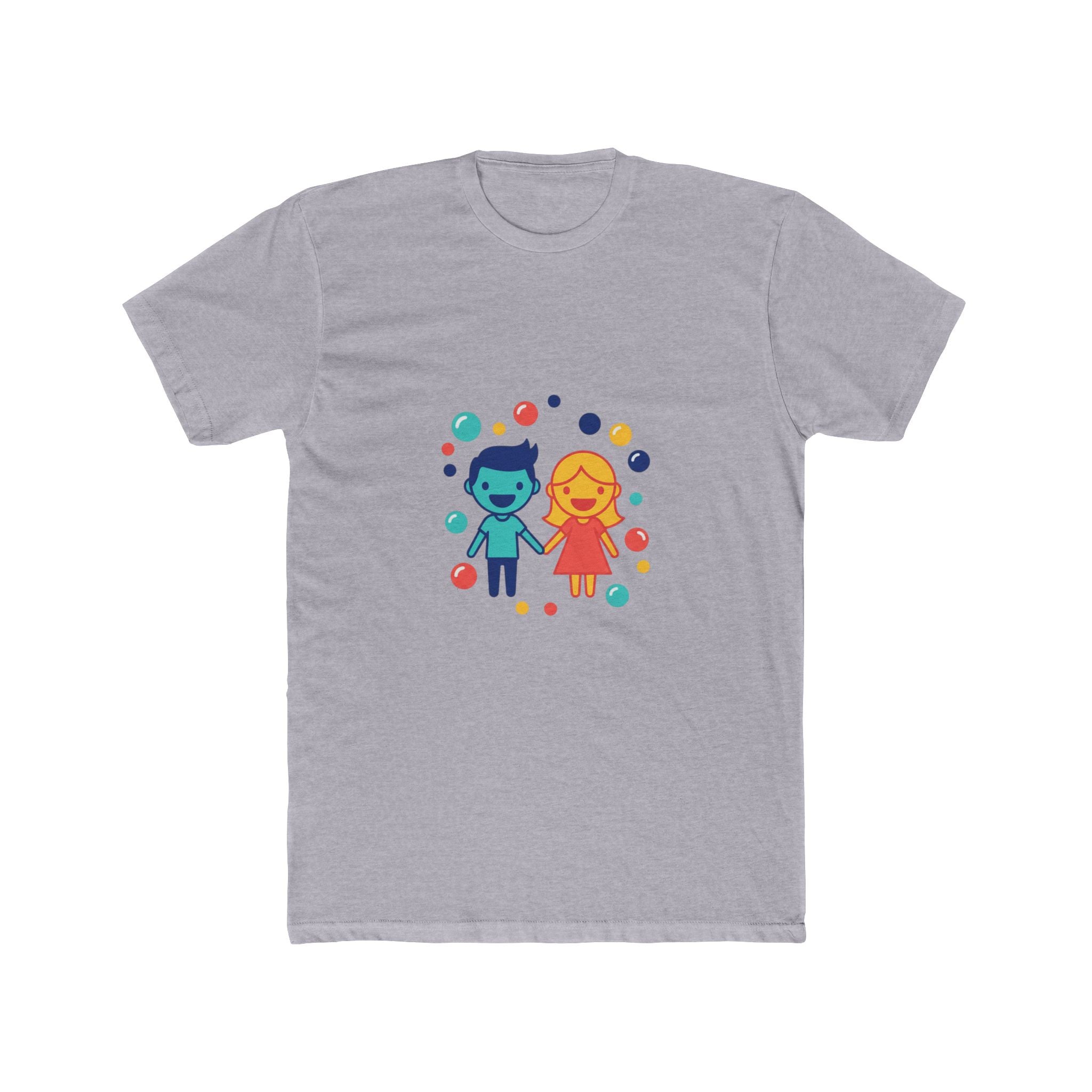 Couples bubble motif tee