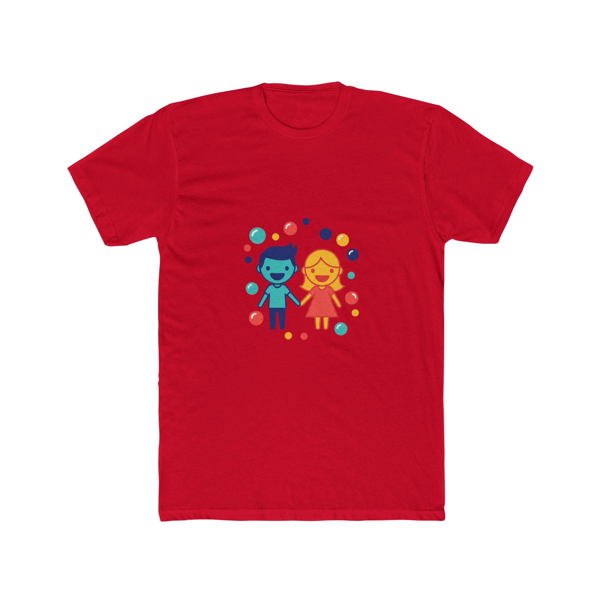 Couples bubble motif tee