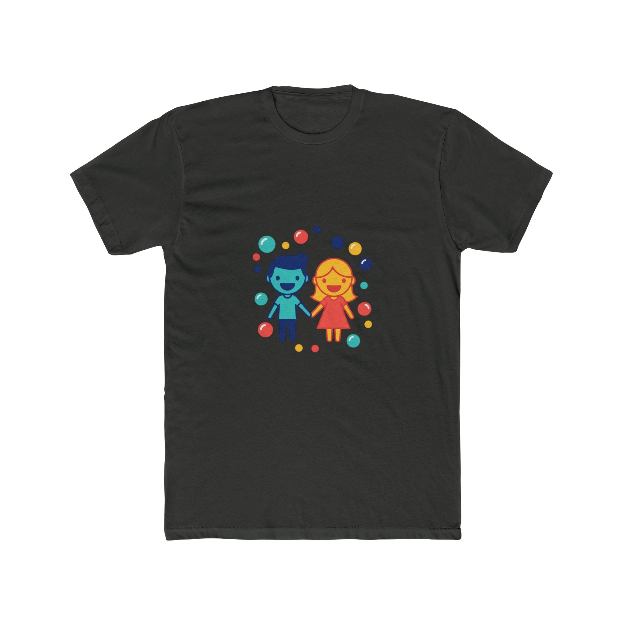 Couples bubble motif tee